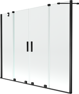 Mexen Velar Duo paravan de cadă cu 2 uși glisante 180 x 150 cm, transparent, negru - 896-180-000-02-70