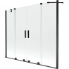 Mexen Velar Duo paravan cadă 2-aripi culisant 200 x 150 cm, transparent, Neagră - 896-200-000-02-70