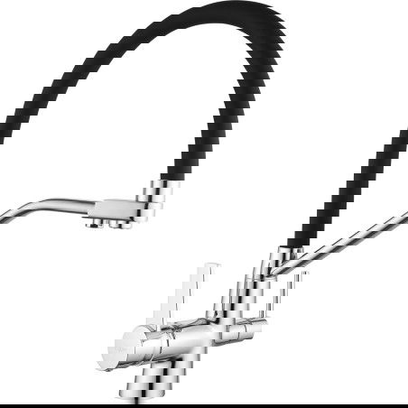 Mexen Duo baterie de bucătărie, Crom/Neagră - 671701-07