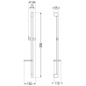 Mexen DS tijă de duș cu săpunieră 90 cm, negru - 79383-70