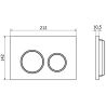 Buton de spălare Mexen Fenix 07 XS, gun gray - 600766