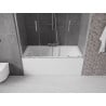 Mexen Velar Duo paravan cadă 2-aripi culisant 150 x 150 cm, transparent, Crom - 896-150-000-02-01