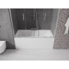 Mexen Velar Duo paravan cadă cu 2 aripi glisante 150 x 150 cm, transparent, crom - 896-150-000-02-01