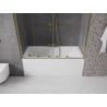 Mexen Velar Duo paravan cadă 2-aripi culisant 140 x 150 cm, transparent, Auriu - 896-140-000-02-50