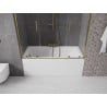 Mexen Velar Duo paravan cadă 2-aripi culisant 140 x 150 cm, transparent, Auriu - 896-140-000-02-50