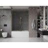 Mexen Velar Duo paravan de cadă, 2 aripi, culisant, 140 x 150 cm, transparent, auriu - 896-140-000-02-50