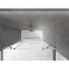 Mexen Velar Kétszárnyas kádparaván, 2-szárnyú toló 160 x 150 cm, átlátszó, arany - 896-160-000-02-50