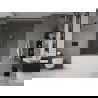 Mexen Velar Duo paravan cadă 2-aripi culisant 150 x 150 cm, transparent, auriu cu aspect periat - 896-150-000-02-55