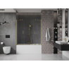 Mexen Velar Duo paravan de baie, glisant, 2-panouri 150 x 150 cm, transparent, finisaj auriu periat - 896-150-000-02-55