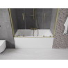 Mexen Velar Duo paravan de cadă cu 2 canaturi glisante 160 x 150 cm, transparent, auriu periat - 896-160-000-02-55