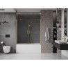 Mexen Velar Duo paravan de baie cu 2 aripi glisante 140 x 150 cm, transparent, auriu periat - 896-140-000-02-55