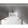 Mexen Velar Duo kádparaván 2-szárnyú toló 150 x 150 cm, átlátszó, rózsaarany - 896-150-000-02-60