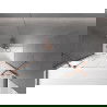 Mexen Velar Duo paravan cadă 2-aripi culisant 150 x 150 cm, transparent, Roz-auriu - 896-150-000-02-60