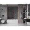 Mexen Velar Duo paravan cadă 2-aripi culisant 140 x 150 cm, transparent, Cupru cu aspect periat - 896-140-000-02-65