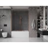 Mexen Velar Duo paravan cadă 2-aripi culisant 140 x 150 cm, transparent, Cupru cu aspect periat - 896-140-000-02-65