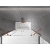 Mexen Velar Duo paravan cadă 2-aripi culisant 140 x 150 cm, transparent, Cupru cu aspect periat - 896-140-000-02-65