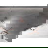 Mexen Velar Duo paravan cadă 2-aripi culisant 160 x 150 cm, transparent, Cupru cu aspect periat - 896-160-000-02-65