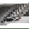 Mexen Velar Duo paravan de cadă cu 2 aripi glisante 140 x 150 cm, transparent, gri armat periat - 896-140-000-02-66