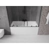 Mexen Velar Duo paravan cadă 2-aripi culisant 150 x 150 cm, transparent, Neagră - 896-150-000-02-70