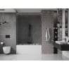 Mexen Velar Duo paravan cadă 2-aripi culisant 150 x 150 cm, transparent, Neagră - 896-150-000-02-70