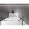 Mexen Velar Duo paravan cadă 2-aripi culisant 150 x 150 cm, transparent, Neagră - 896-150-000-02-70
