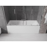 Mexen Velar Duo kétszárnyú, toló fürdőszobai paraván 180 x 150 cm, átlátszó, króm - 896-180-000-02-01