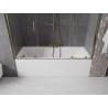 Mexen Velar Duo kétszárnyú, elhúzható kádparaván 180 x 150 cm, átlátszó, arany - 896-180-000-02-50