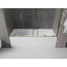 Mexen Velar Duo paravan cadă 2-aripi culisant 200 x 150 cm, transparent, Auriu - 896-200-000-02-50