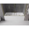 Mexen Velar Duo paravan pentru cadă cu 2 aripi culisante 170 x 150 cm, transparent, auriu periat - 896-170-000-02-55