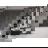 Mexen Velar Duo paravan cadă 2-aripi culisant 170 x 150 cm, transparent, auriu cu aspect periat - 896-170-000-02-55