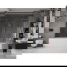 Mexen Velar Duo paravan cadă 2-aripi culisant 170 x 150 cm, transparent, auriu cu aspect periat - 896-170-000-02-55