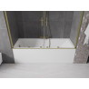 Mexen Velar Paravan Duo pentru cadă cu 2 aripi glisante 200 x 150 cm, transparent, auriu periat - 896-200-000-02-55