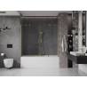 Mexen Velar Paravan Duo pentru cadă cu 2 aripi glisante 200 x 150 cm, transparent, auriu periat - 896-200-000-02-55
