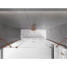 Mexen Velar Duo paravan de cadă cu 2 aripi glisante 170 x 150 cm, transparent, aur roz - 896-170-000-02-60