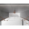 Mexen Velar Duo kétszárnyú, toló kádfal 200 x 150 cm, átlátszó, csiszolt réz - 896-200-000-02-65