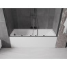 Mexen Velar Duo paravan pentru cadă, 2 canaturi culisante, 170 x 150 cm, transparent, gri armat periat - 896-170-000-02-66