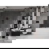Mexen Velar Duo paravan cadă 2-aripi culisant 170 x 150 cm, transparent, gun gray cu aspect periat - 896-170-000-02-66