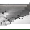 Mexen Velar Duo paravan cadă 2-aripi culisant 170 x 150 cm, transparent, gun gray cu aspect periat - 896-170-000-02-66