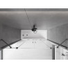 Mexen Velar Duo paravan de cadă cu 2 foi glisante 180 x 150 cm, transparent, gri armă periat - 896-180-000-02-66