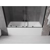 Mexen Velar Duo panou de cadă cu două aripi glisante 170 x 150 cm, transparent, negru - 896-170-000-02-70