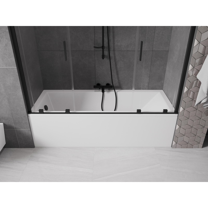 Mexen Velar Duo kettős szárnyú, 2-részes zuhanyfal, 170 x 150 cm, átlátszó, fekete - 896-170-000-02-70