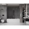 Mexen Velar Panou de cadă Duo, 2 canate culisante, 170 x 150 cm, transparent, negru - 896-170-000-02-70