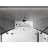 Mexen Velar Duo kétszárnyú toló kádparaván 170 x 150 cm, átlátszó, fekete - 896-170-000-02-70