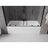 Mexen Velar Duo paravan cadă 2-aripi culisant 180 x 150 cm, transparent, Neagră - 896-180-000-02-70