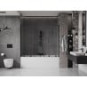 Mexen Velar Duo paravan cadă 2-aripi culisant 200 x 150 cm, transparent, Neagră - 896-200-000-02-70
