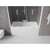 Mexen Velar Duo paravan de cadă cu 2 canaturi glisante 150 x 150 cm, transparent, alb - 896-150-000-02-20