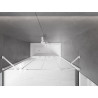 Mexen Velar Duo paravan cadă, glisant, cu 2 aripi 160 x 150 cm, transparent, alb - 896-160-000-02-20