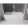Mexen Velar Duo paravan cadă cu 2 canate glisante 200 x 150 cm, transparent, alb - 896-200-000-02-20