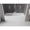 Mexen Velar Duo paravan cadă cu 2 canate glisante 200 x 150 cm, transparent, alb - 896-200-000-02-20