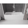 Mexen Velar Duo 2-szárnyú toló fürdőkádparaván 170 x 150 cm, átlátszó, fehér - 896-170-000-02-20